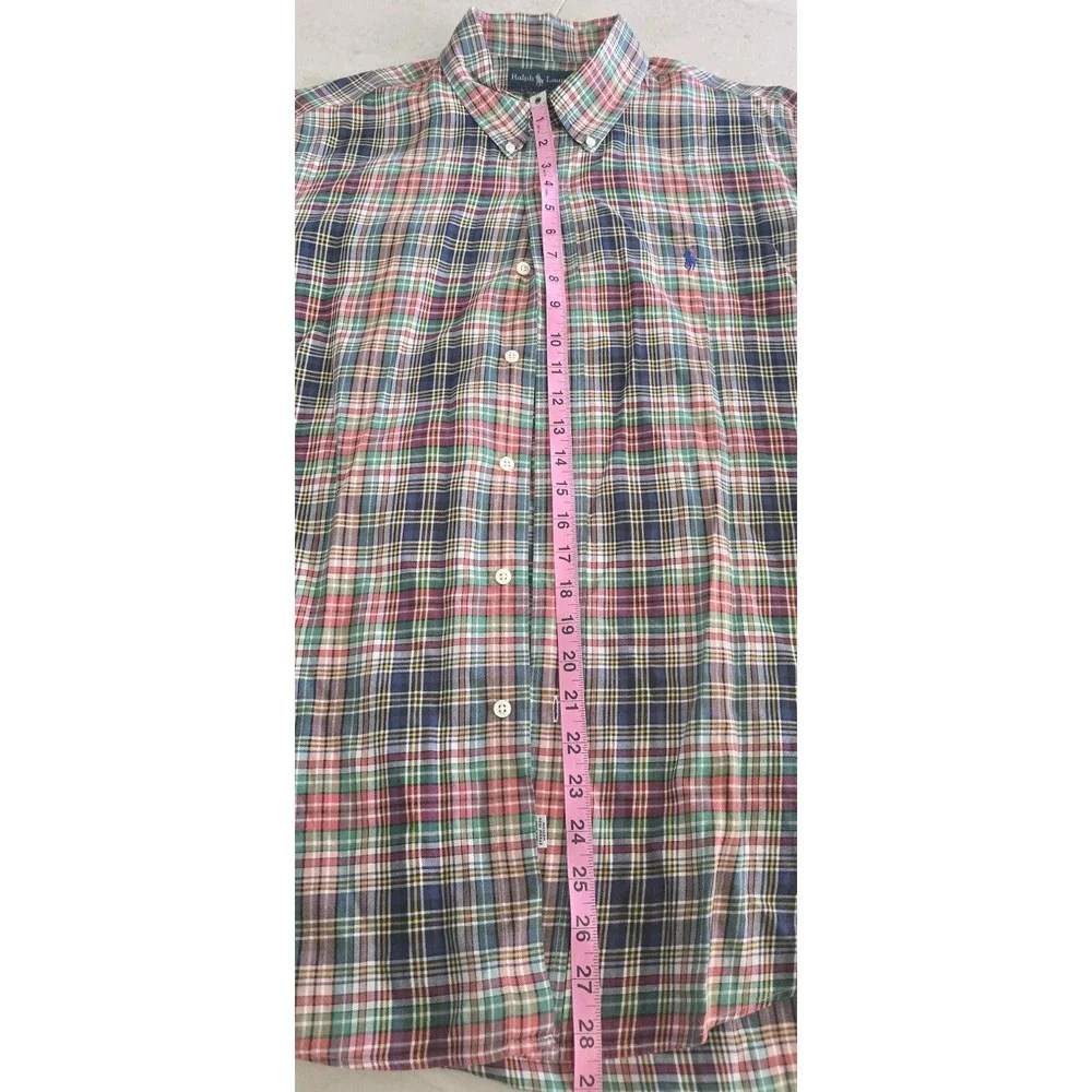 Polo Ralph Lauren‎ Christmas     Men's Plaid 100% Cotton Blue Red Green SZ XXL